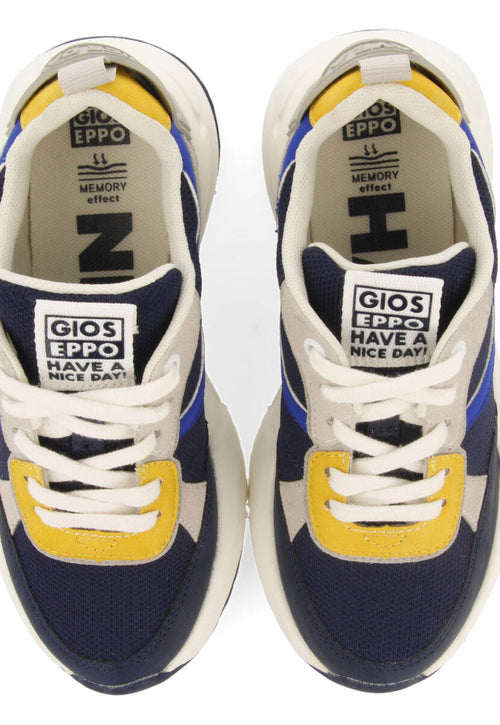 Resende boys navy blue sneakers with high soles