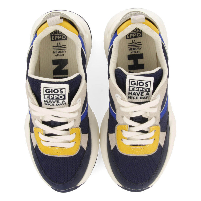 Sneakers azul marino con suela alta para niño resende