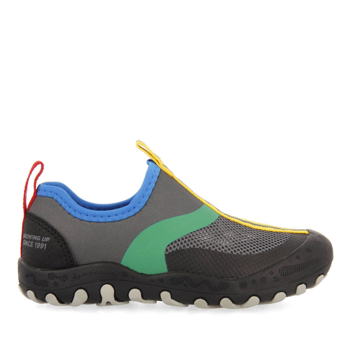 Sandali sportivi grigi tipo californiana da bambino sapezal