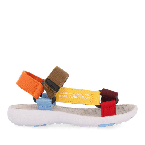 BERMOT GIRLS MULTICOLOURED SANDALS WITH SPORTY SOLES