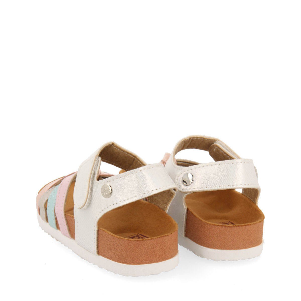 Chinelos bio multicolor com tiras às cores para menina dembeni
