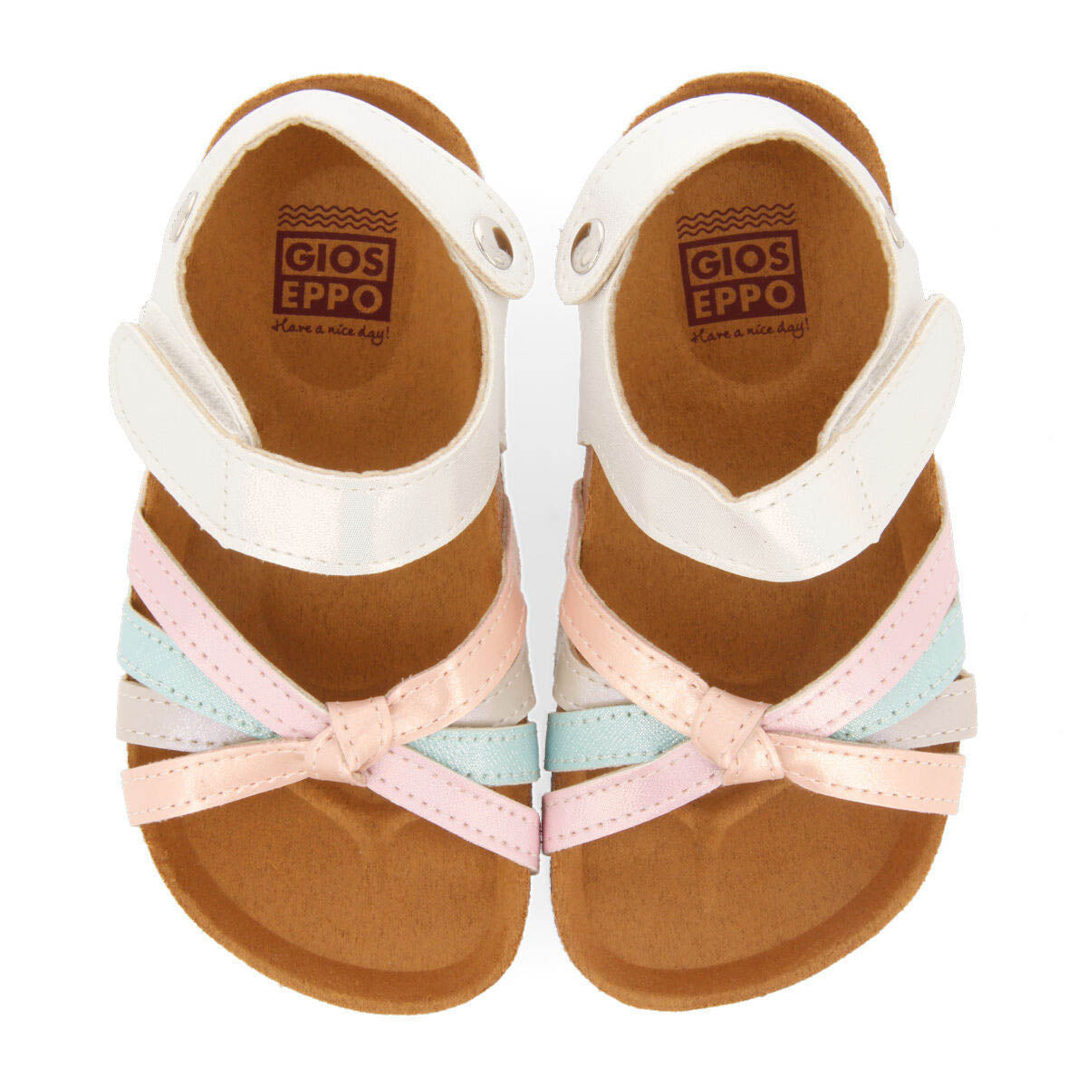Dembeni girls multicoloured footbed sandals with colourful straps