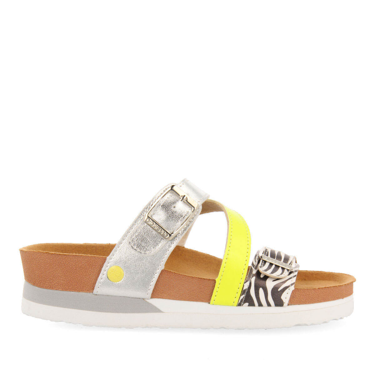 Onca girls multicoloured sandals with animalrint