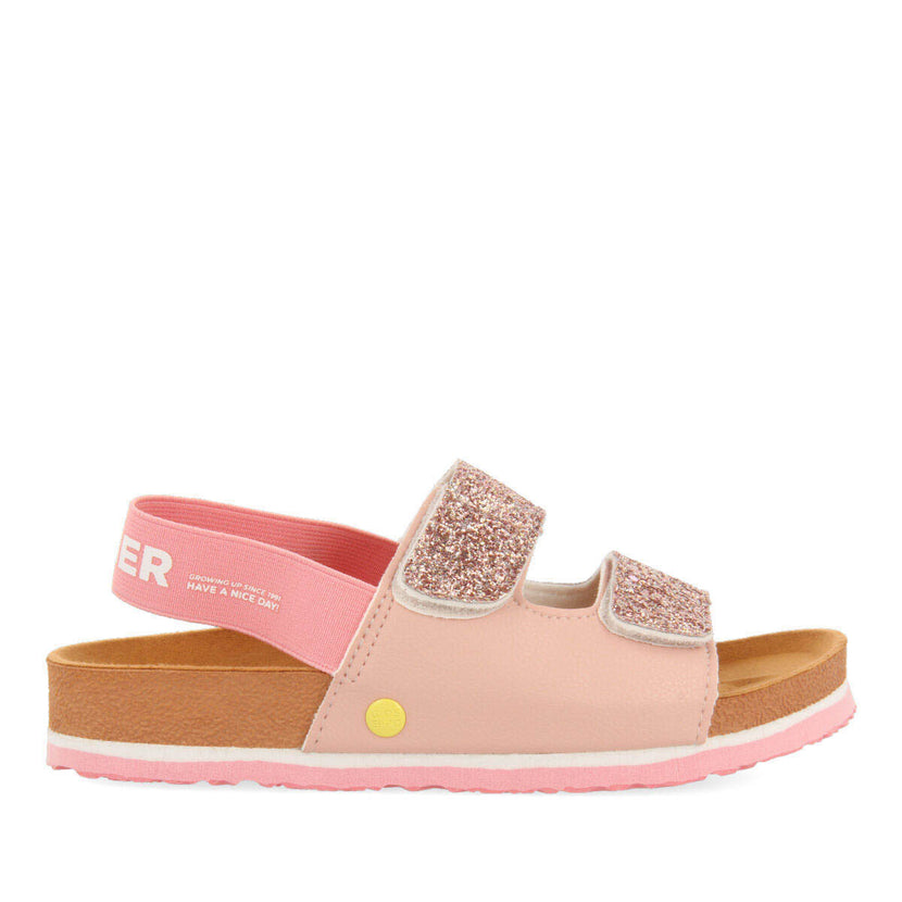 Epinal girls shinyink footbed sandals