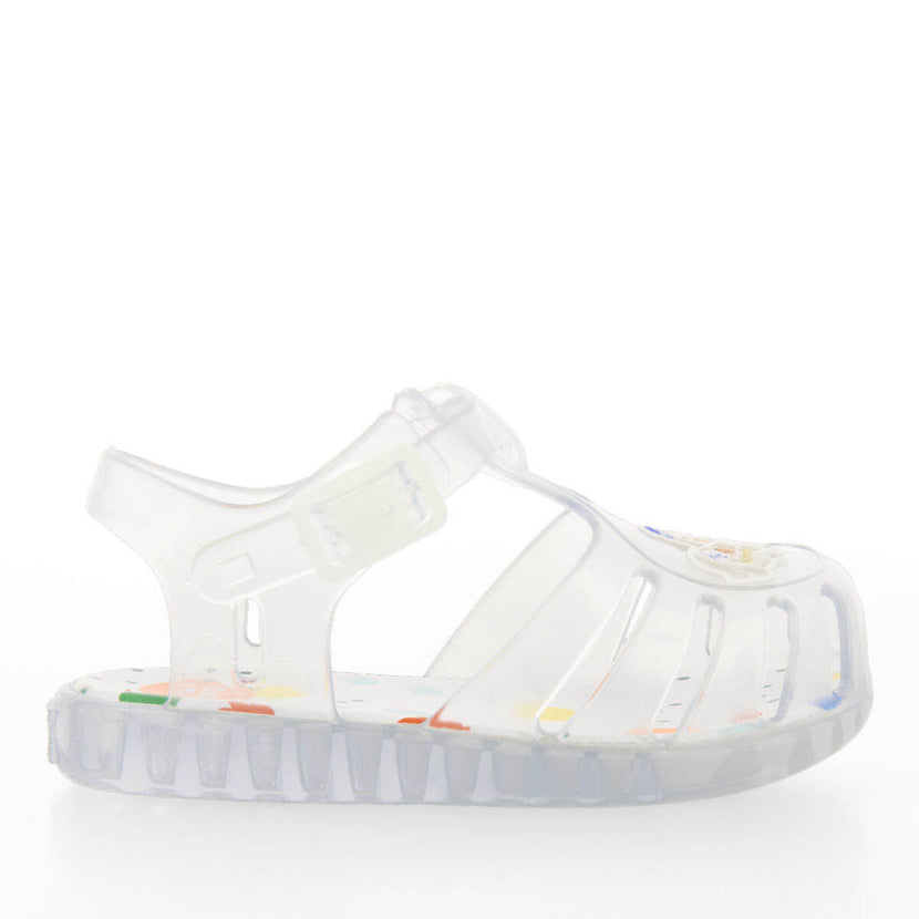 Luciara babies clear jelly sandals with elephant design