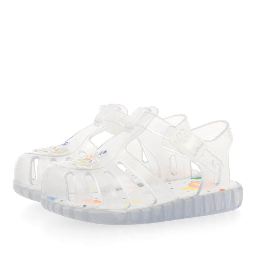 Luciara babies clear jelly sandals with elephant design