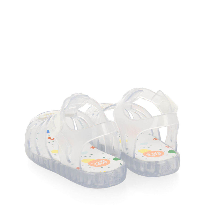Luciara babies clear jelly sandals with elephant design