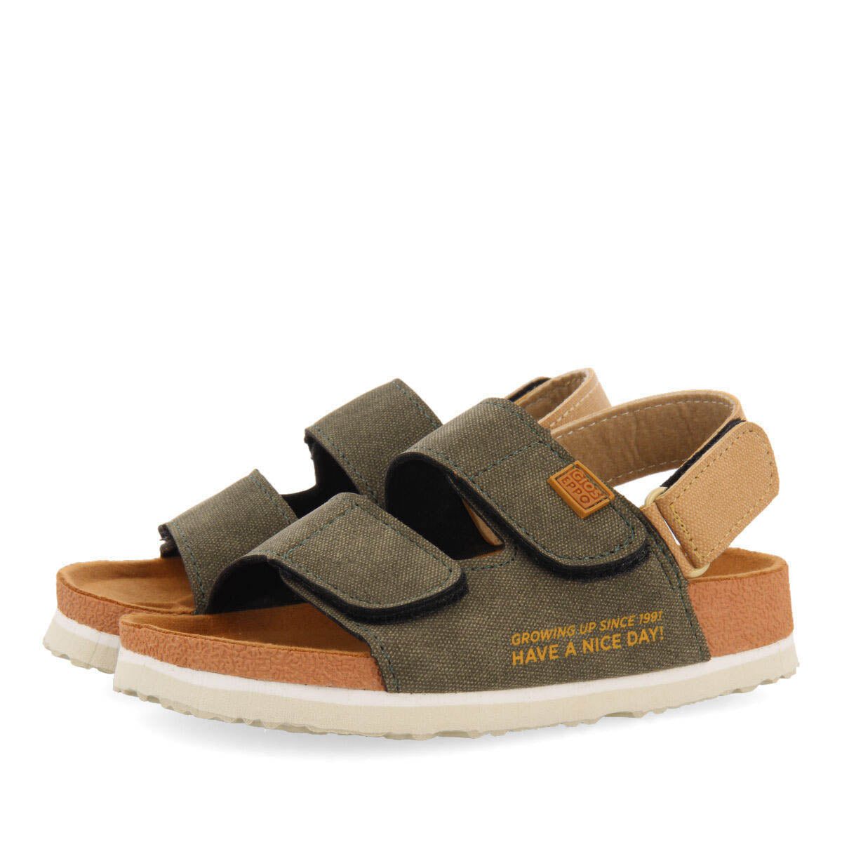 Gerais boys khaki footbed sandals