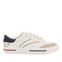 Sneakers blanches à surpiqûres bleues pour garçon favaios