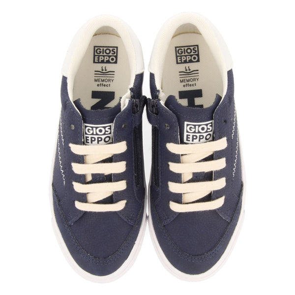 Sneakers bleu marine avec détails de couleur blanche pour enfant favaios