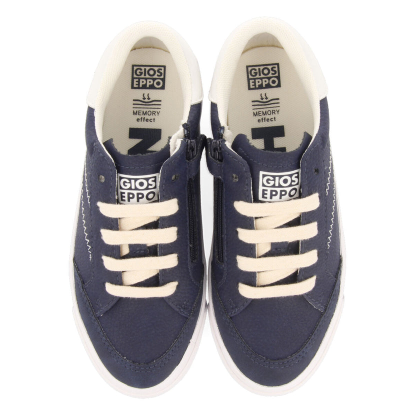 Favaios boys navy blue sneakers with white details