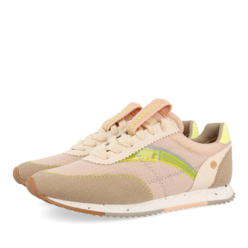 Sneakers rosa con texturas para mujer arbent 