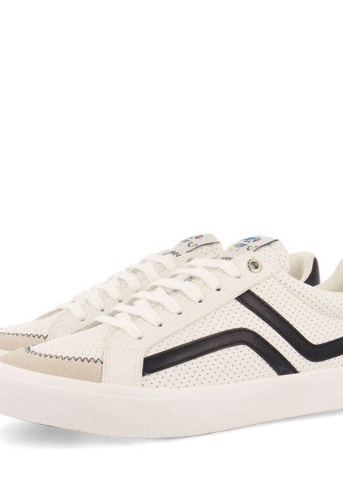 Sneakers blancas con detalles en azul para hombre marino vinneuf