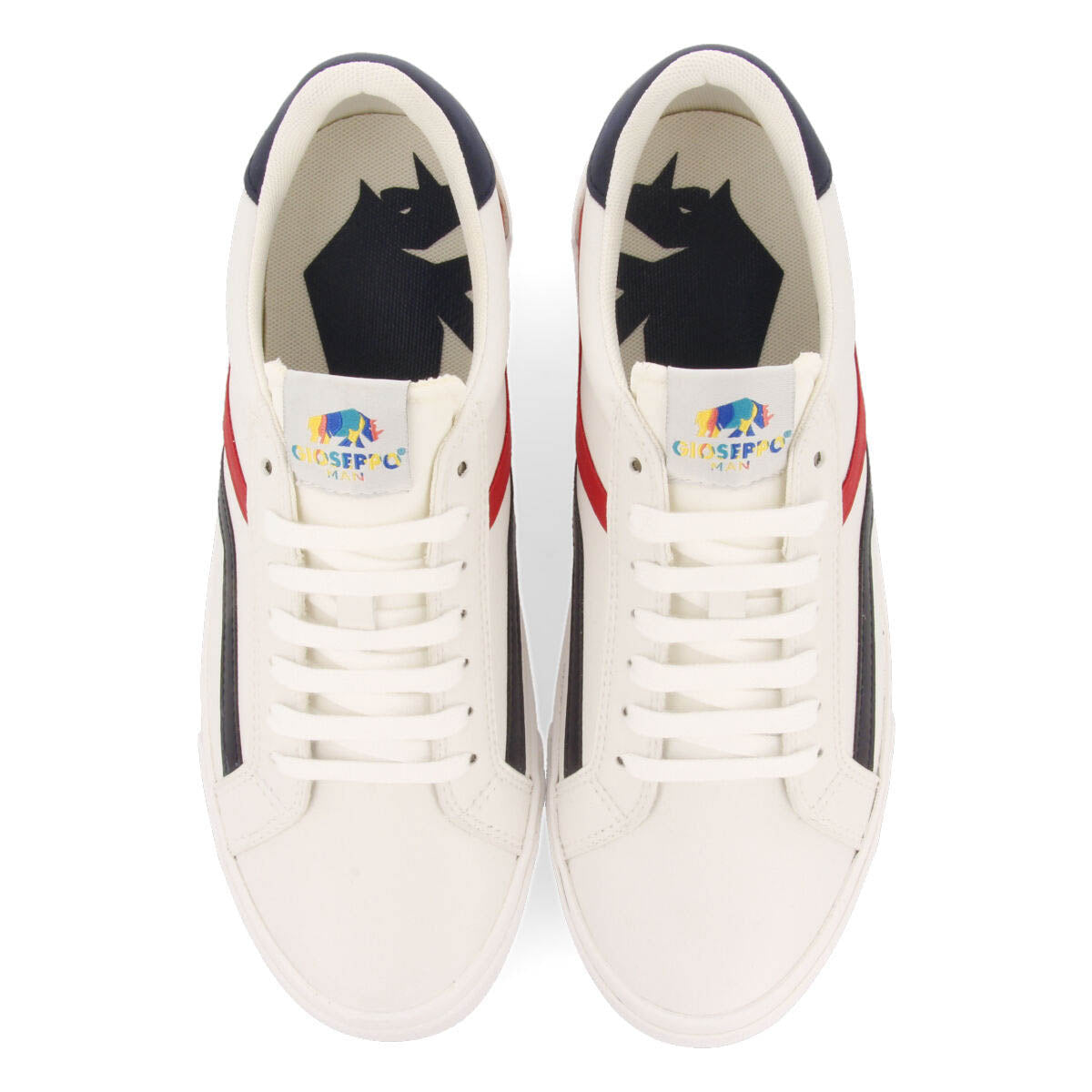 Uzeste men's multicoloured sneakers with navy blue and red details