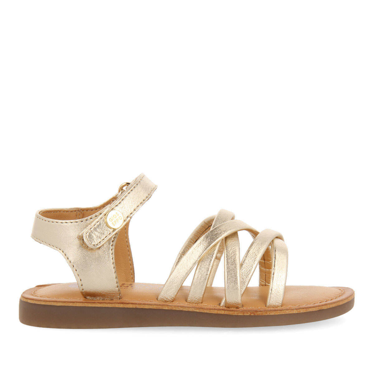 Cisery girls gold leather sandals