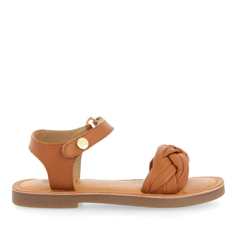 INGAI GIRLS TANLAITED LEATHER SANDALS
