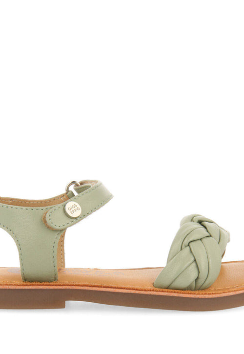 Ingai girls mint greenlaited leather sandals
