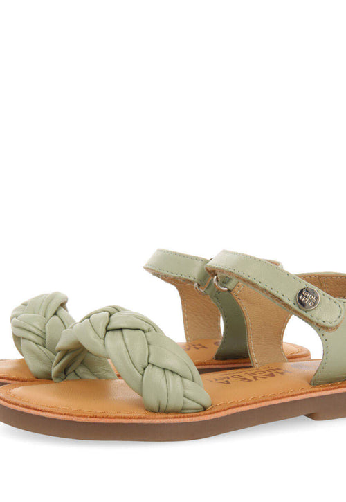 Ingai girls mint greenlaited leather sandals