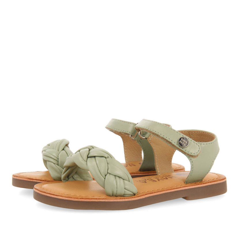 Ingai girls mint greenlaited leather sandals