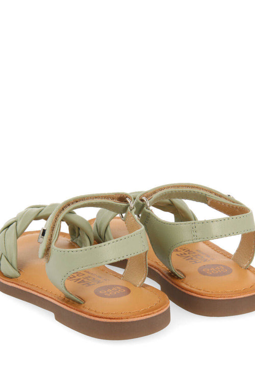 Ingai girls mint greenlaited leather sandals