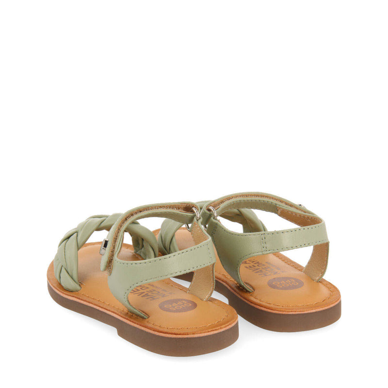 Ingai girls mint greenlaited leather sandals
