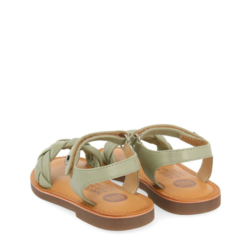 Ingai girls mint greenlaited leather sandals