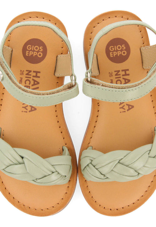 Ingai girls mint greenlaited leather sandals