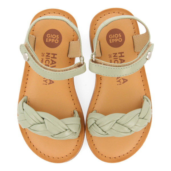 Ingai girls mint greenlaited leather sandals