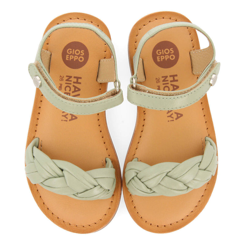 Ingai girls mint greenlaited leather sandals
