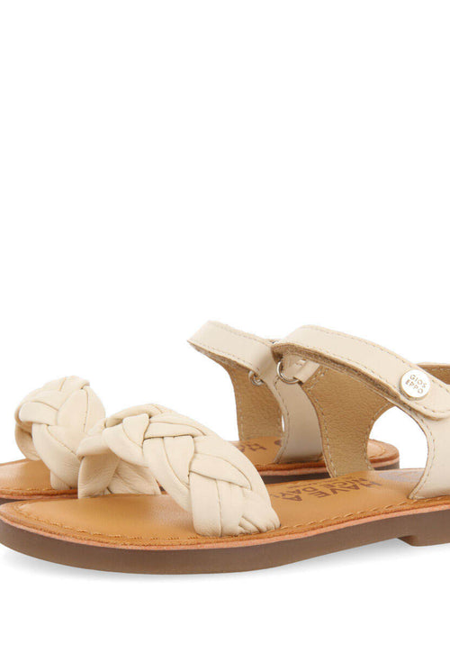Ingai girls off whitelaited leather sandals