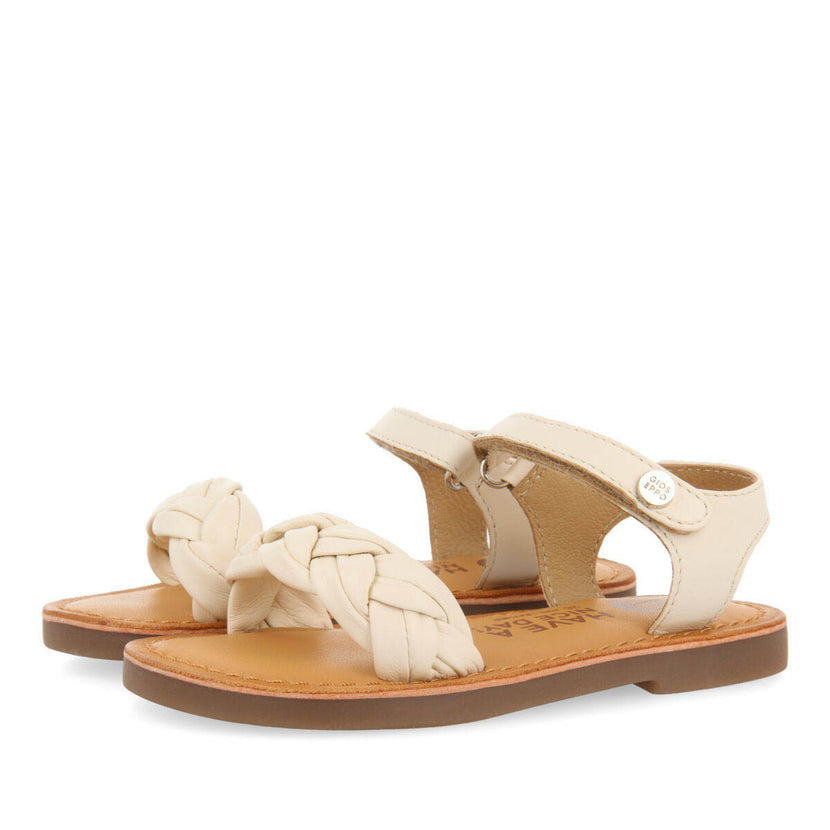 Ingai girls off whitelaited leather sandals