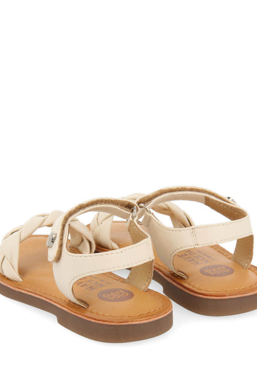 Ingai girls off whitelaited leather sandals