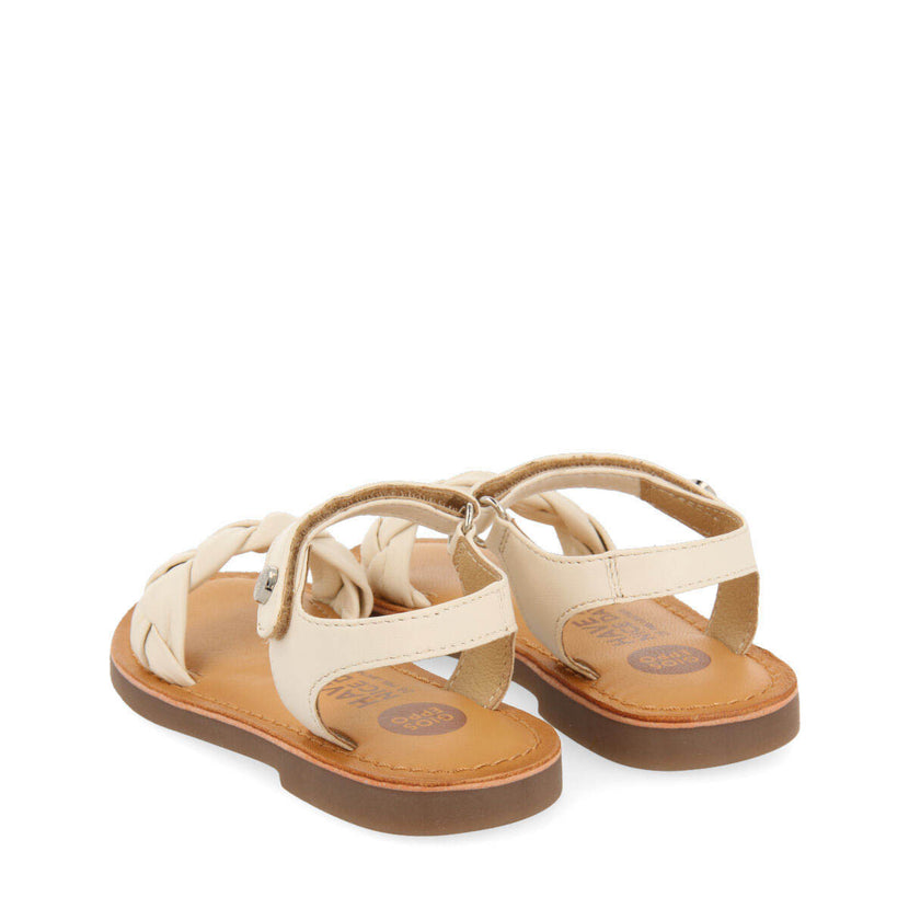 Ingai girls off whitelaited leather sandals
