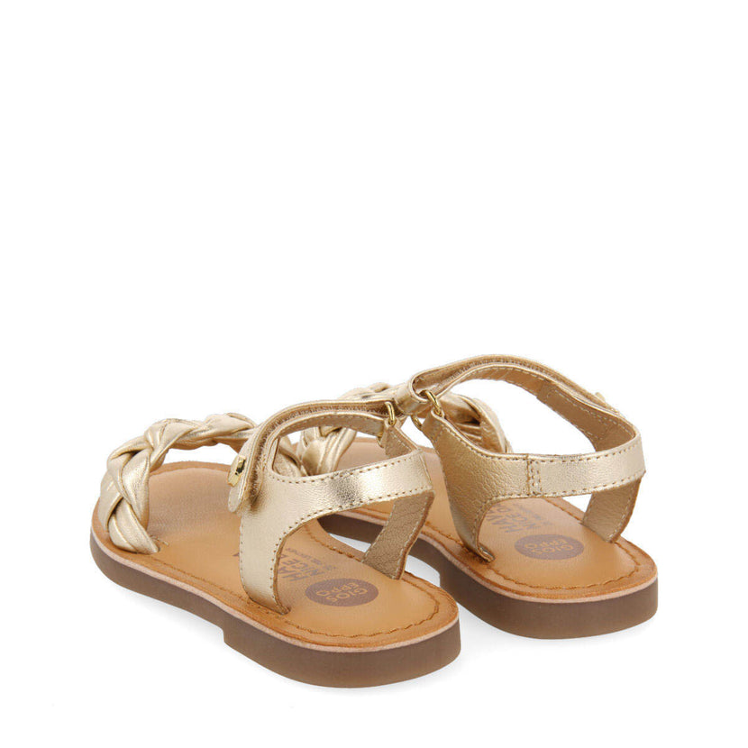 Ingai girlslatinumlaited leather sandals
