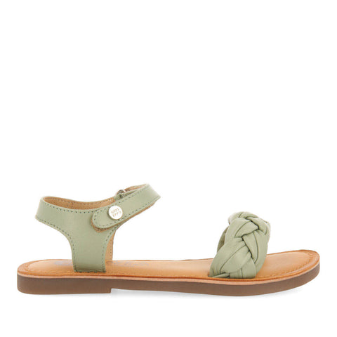 LALANDE GIRLS MINT GREENLAITED LEATHER SANDALS