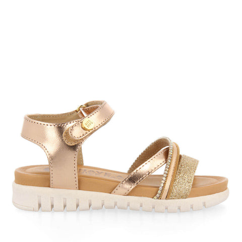 MAROA GIRLS DETAILEDINK LEATHER SANDALS