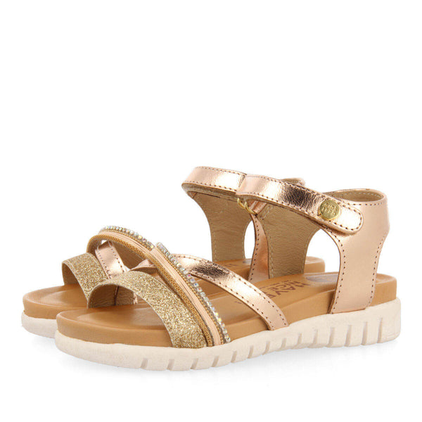 Maroa girls detailedink leather sandals