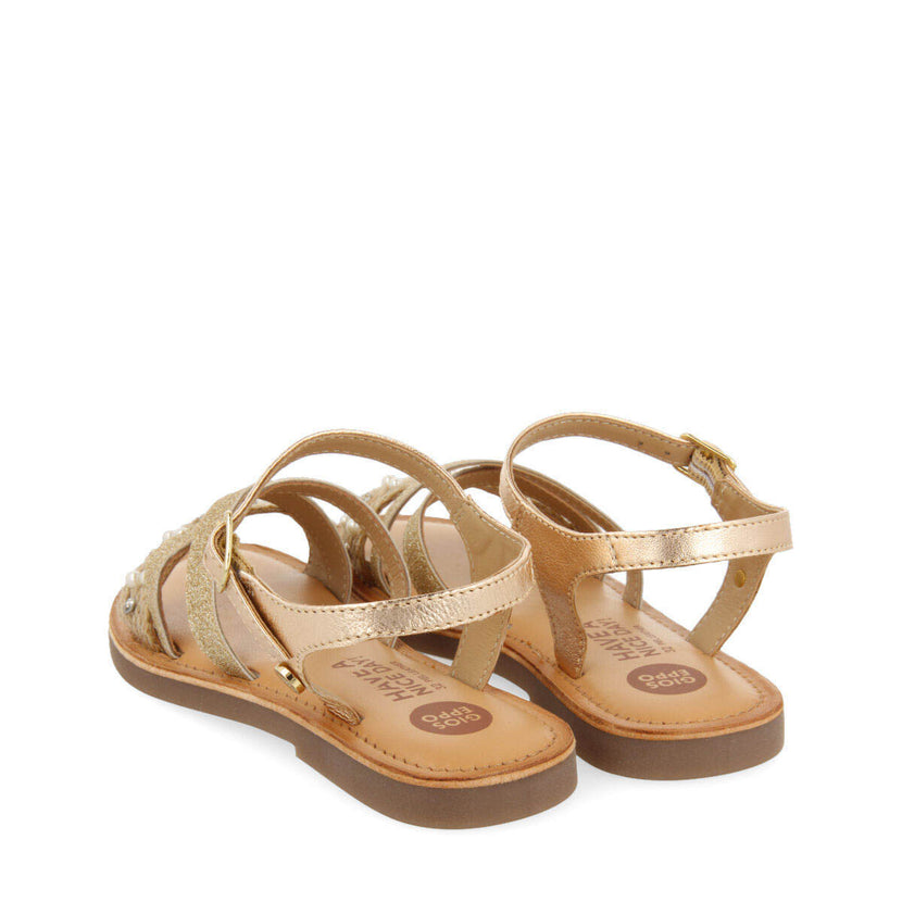 Sandales en jute multicolores avec détails pour fille catuti