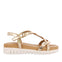 Sandalias de piel color oro para niña tocumen