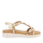Tocumen girls gold leather sandals