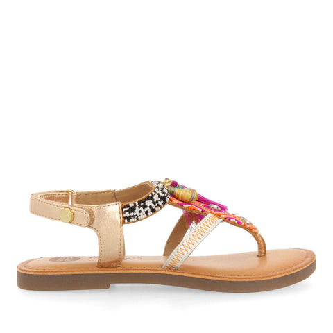 COROACI GIRLS MULTICOLOURED LEATHER SANDALS