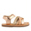Sandalias de piel con detalles en color rosa para niña olaya
