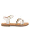 Melgar girls leather sandals with white details
