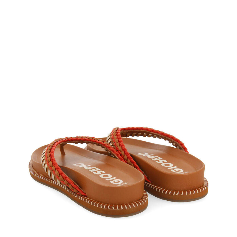 Sandalias cuero con detalles étnicos para mujer itaja  