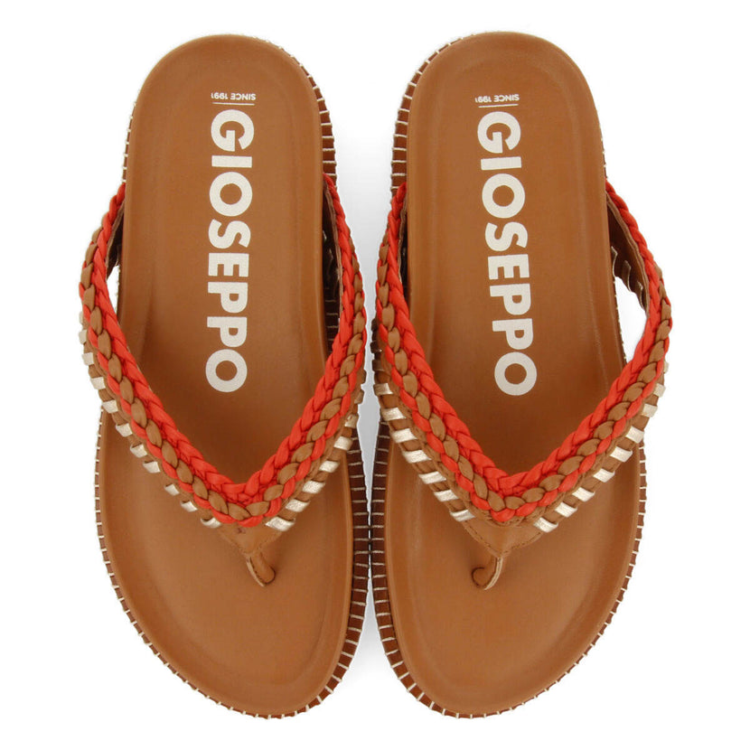Sandalias cuero con detalles étnicos para mujer itaja  