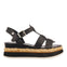 Sandalias color negro tipo cangrejera con plataforma para mujer vaumas 