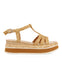 Sandalias trenzadas tipo cangrejera color natural con plataforma para mujer senlisse 