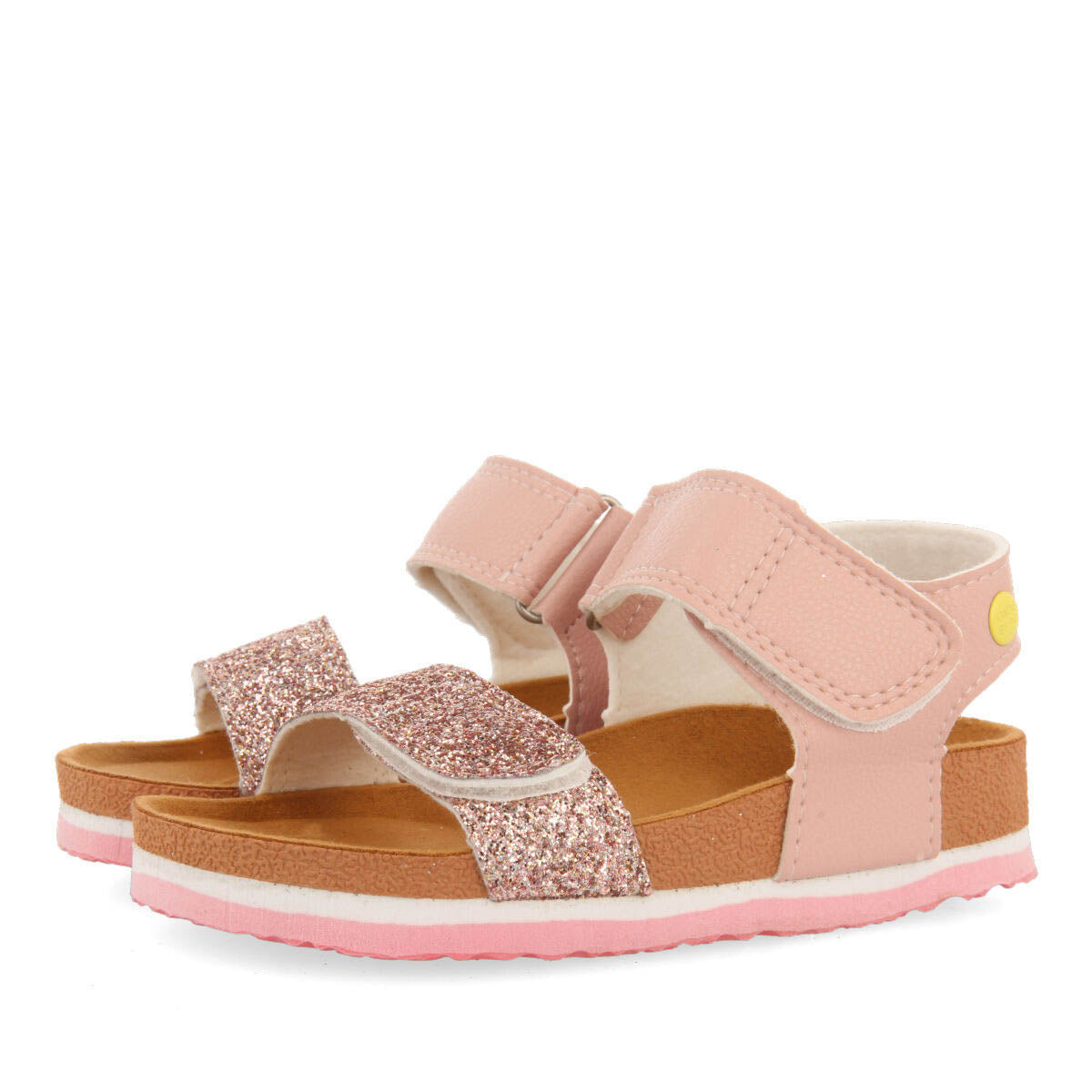 Sandália bio multicolor com detalhe brilhante para menina butuan