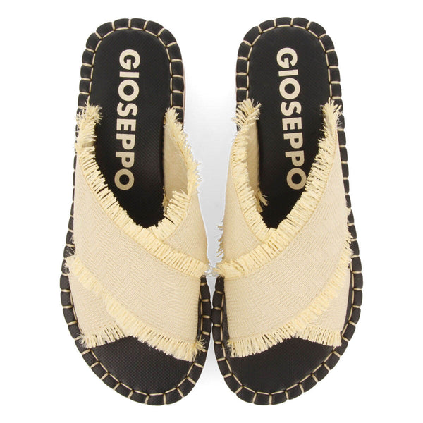 Chanclas de playa color beige con piso multicolor para mujer terena 