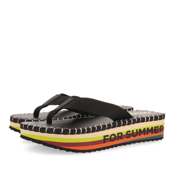 Verton women's black sandals with straps and light soles